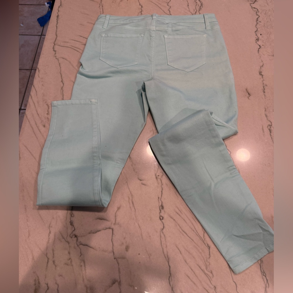 Makers of True Originals Mint Green Skinny Jeans Size 31 Pastel Stretch - Picture 12 of 16